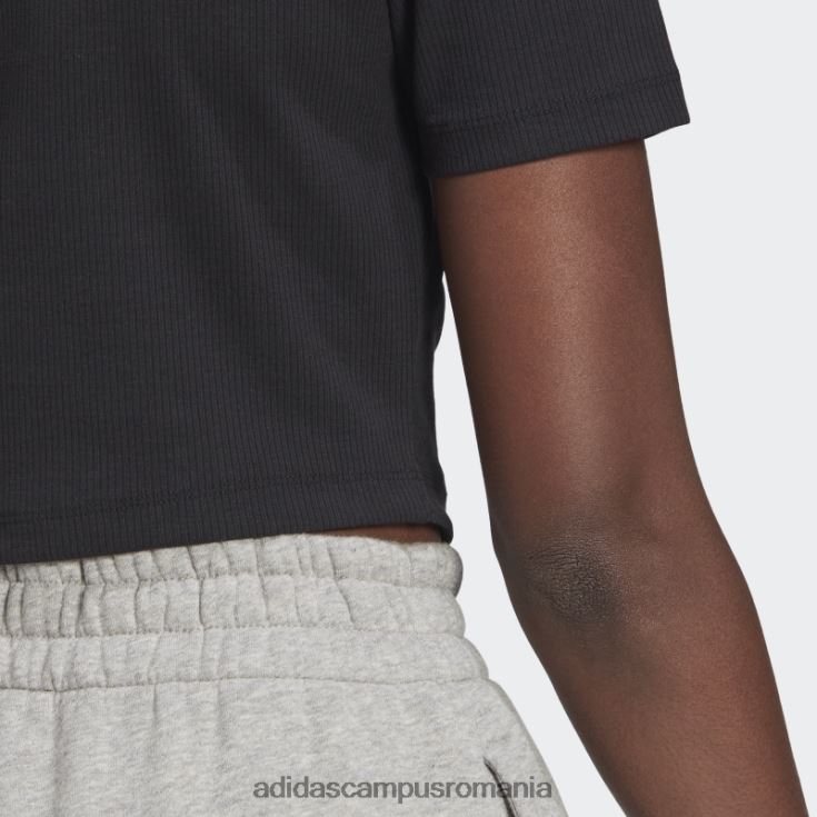 adidas campus romania tricou decupat cu coaste adicolor essentials negru femei negru J266N210387