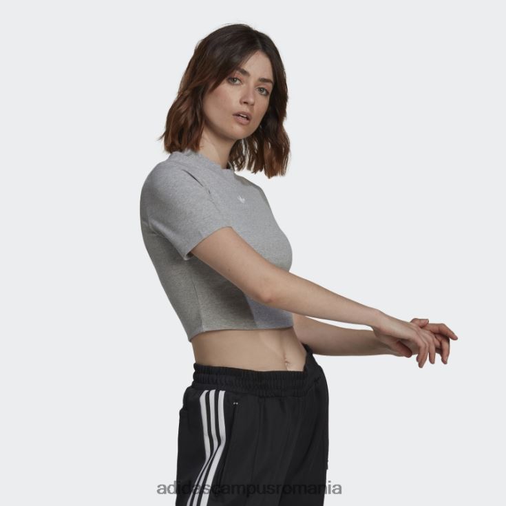 adidas campus romania tricou decupat cu nervuri adicolor essentials gri mediu femei gri mediu J266N23130