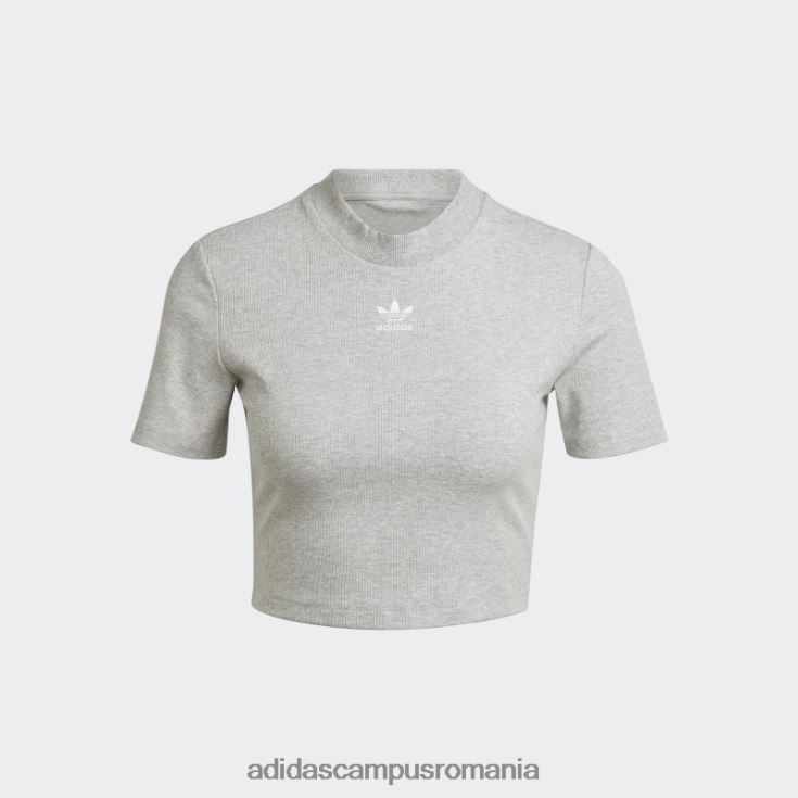 adidas campus romania tricou decupat cu nervuri adicolor essentials gri mediu femei gri mediu J266N23130