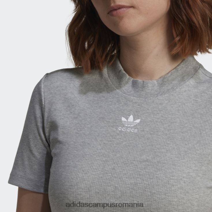 adidas campus romania tricou decupat cu nervuri adicolor essentials gri mediu femei gri mediu J266N23130