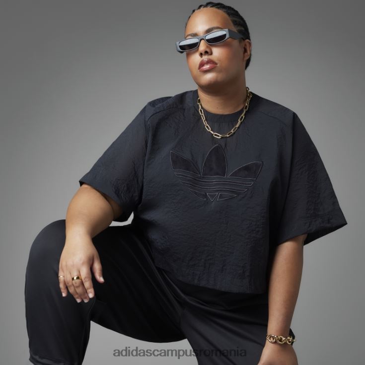 adidas campus romania tricou decupat negru întotdeauna original (plus mărime) femei negru J266N29593