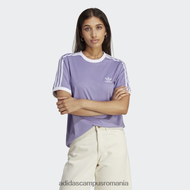adidas campus romania tricou lila adicolor classics cu 3 dungi femei liliac J266N29604