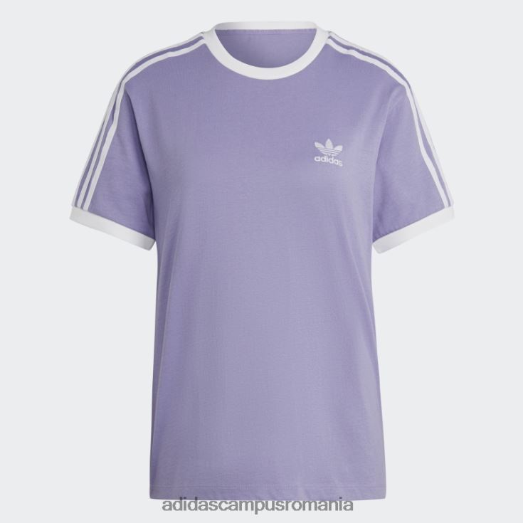 adidas campus romania tricou lila adicolor classics cu 3 dungi femei liliac J266N29604