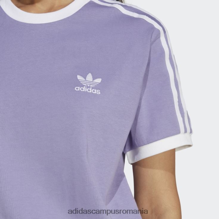 adidas campus romania tricou lila adicolor classics cu 3 dungi femei liliac J266N29604