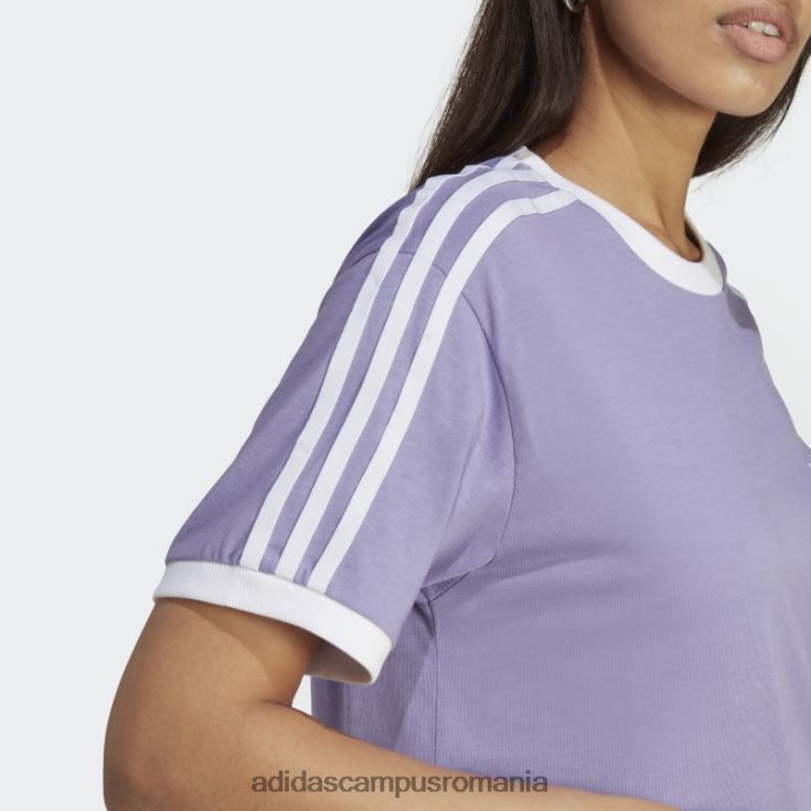 adidas campus romania tricou lila adicolor classics cu 3 dungi femei liliac J266N29604