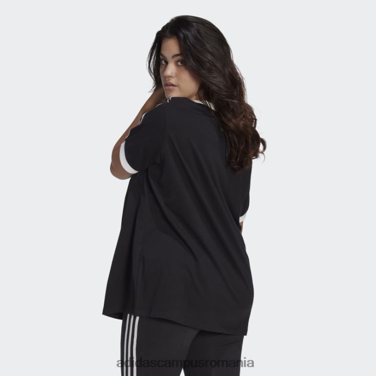 adidas campus romania tricou negru adicolor classics cu 3 dungi (mărime plus) femei negru J266N216433