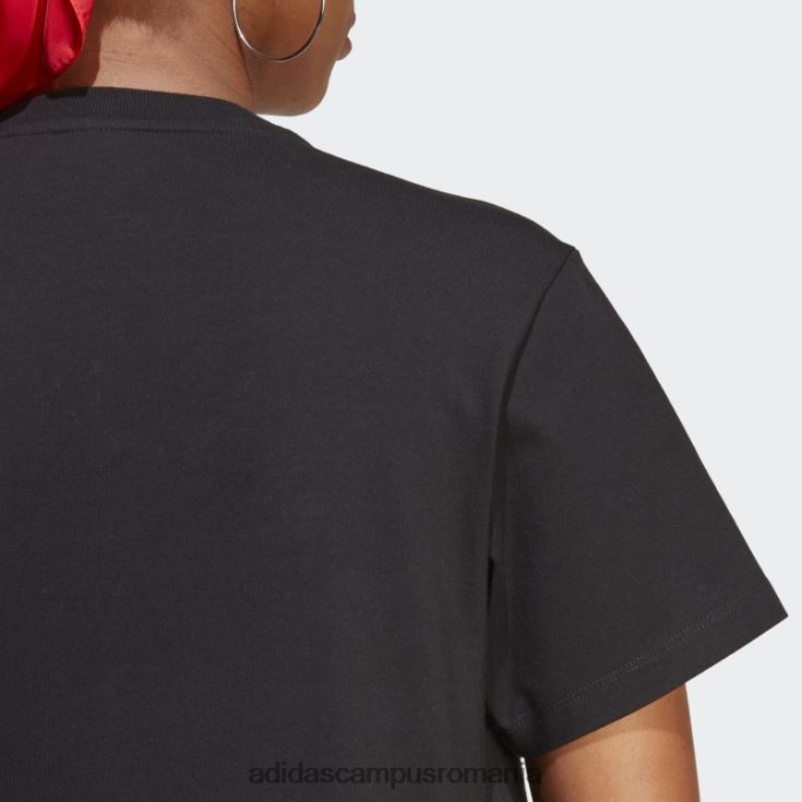 adidas campus romania tricou negru adicolor classics trefoil femei negru J266N217465