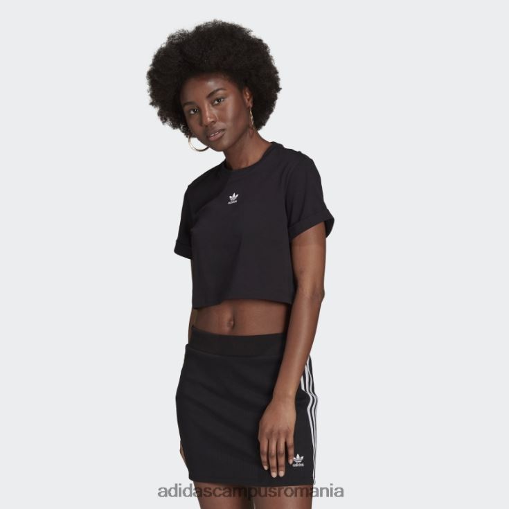 adidas campus romania tricou negru adicolor essentials cropped femei negru J266N210342