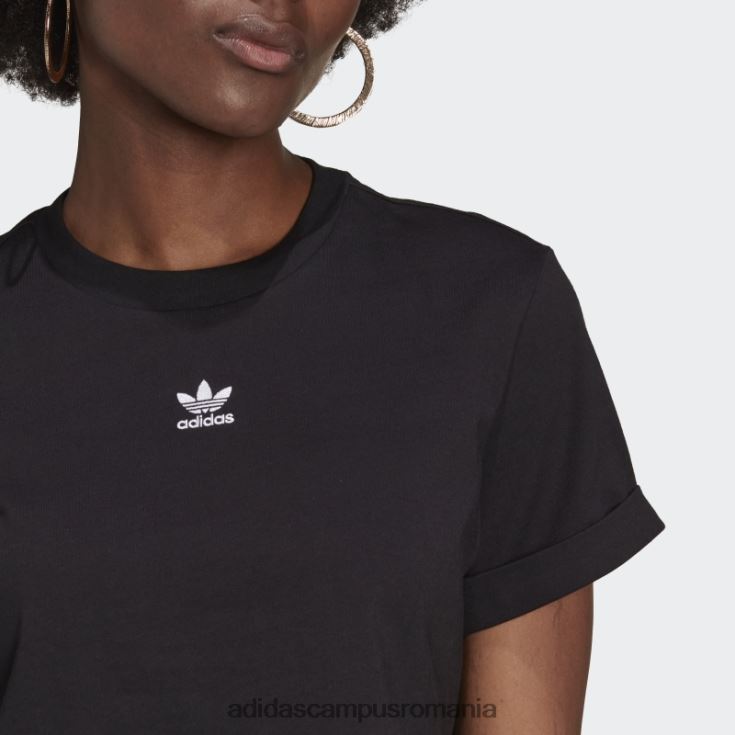 adidas campus romania tricou negru adicolor essentials cropped femei negru J266N210342