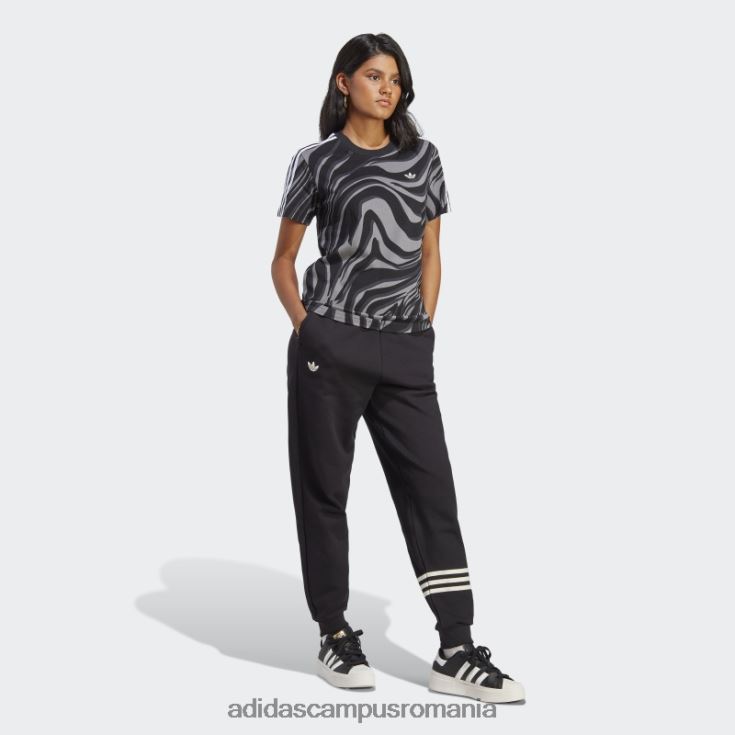 adidas campus romania tricou negru cu imprimeu animal abstract femei negru J266N29053