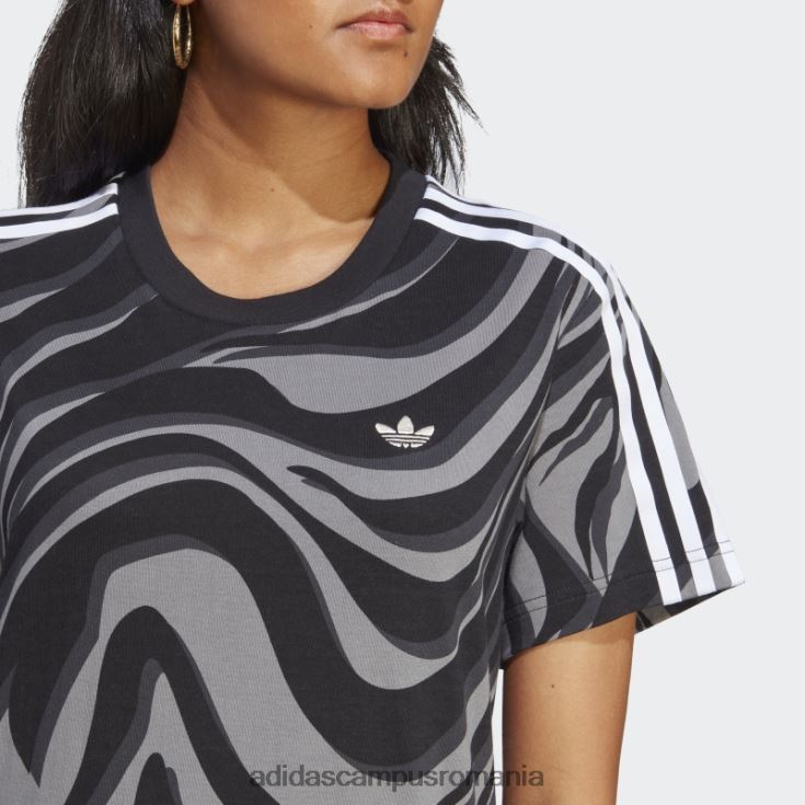 adidas campus romania tricou negru cu imprimeu animal abstract femei negru J266N29053