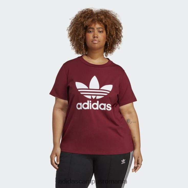 adidas campus romania tricou roșu adicolor classics trefoil (plus mărime) femei roșu J266N216679