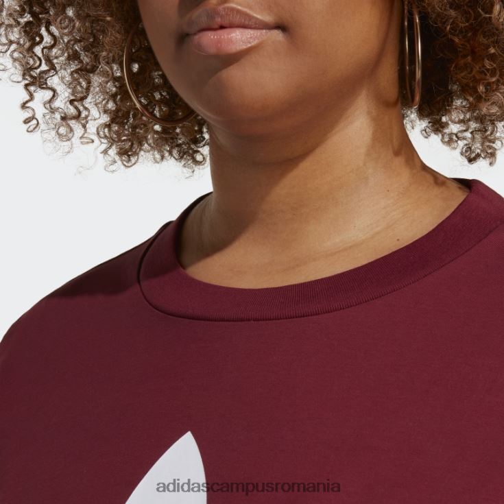 adidas campus romania tricou roșu adicolor classics trefoil (plus mărime) femei roșu J266N216679