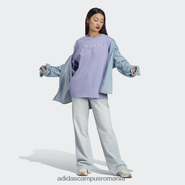 adidas campus romania tricou supradimensionat violet deschis adidas femei violet deschis J266N216473