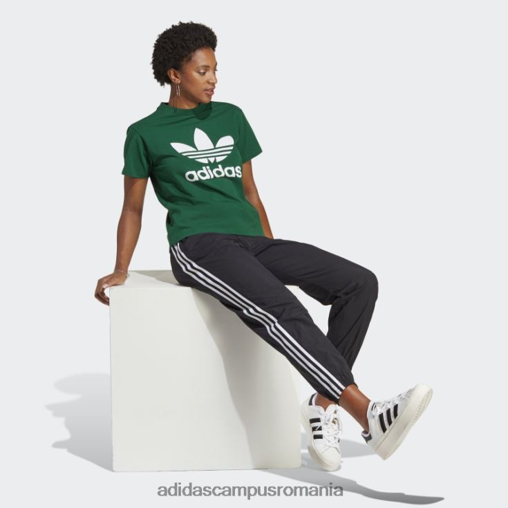 adidas campus romania tricou trifoil adicolor classics verde inchis femei verde inchis J266N216459