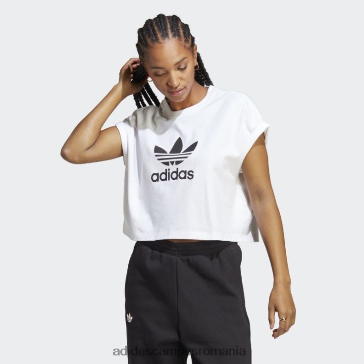 adidas campus romania tricou trifoil alb adicolor clasics scurt adidas femei alb J266N28901