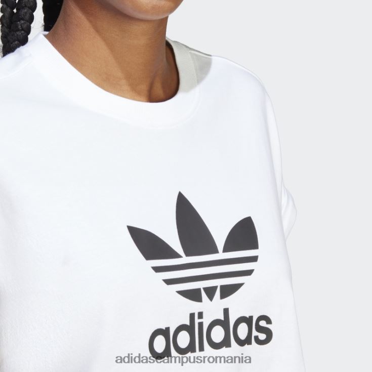 adidas campus romania tricou trifoil scurt adicolor clasics alb adidas femei alb J266N216425