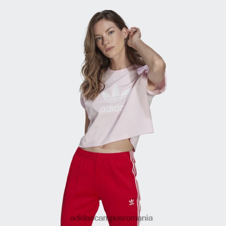adidas campus romania tricou trifoil scurt adicolor classics roz femei roz J266N29505