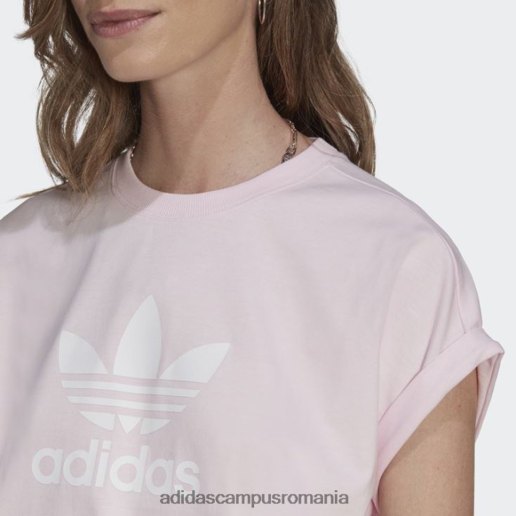 adidas campus romania tricou trifoil scurt adicolor classics roz femei roz J266N29505