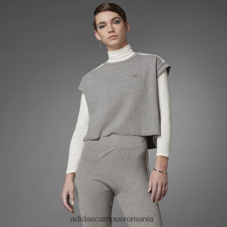 adidas campus romania versiunea albastră vafe crop tee core heather femei miezul erica J266N210832