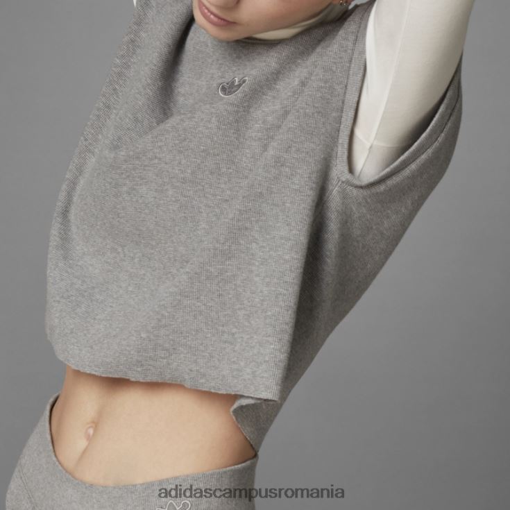 adidas campus romania versiunea albastră vafe crop tee core heather femei miezul erica J266N210832