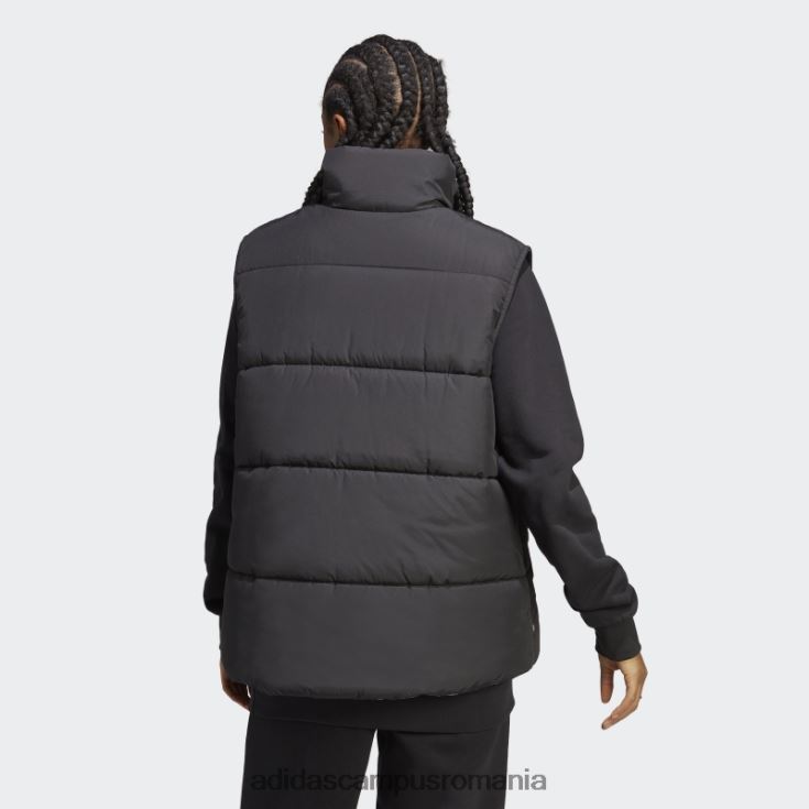 adidas campus romania vestă reversibilă cu imprimeu animal abstract negru femei negru J266N217107