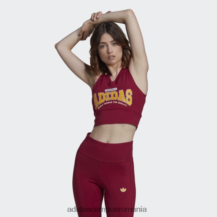 adidas campus romania vesta crop burgundy fashion originals clasa 72 femei Burgundia J266N210793