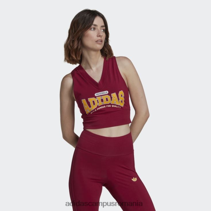 adidas campus romania vesta crop burgundy fashion originals clasa 72 femei Burgundia J266N210793