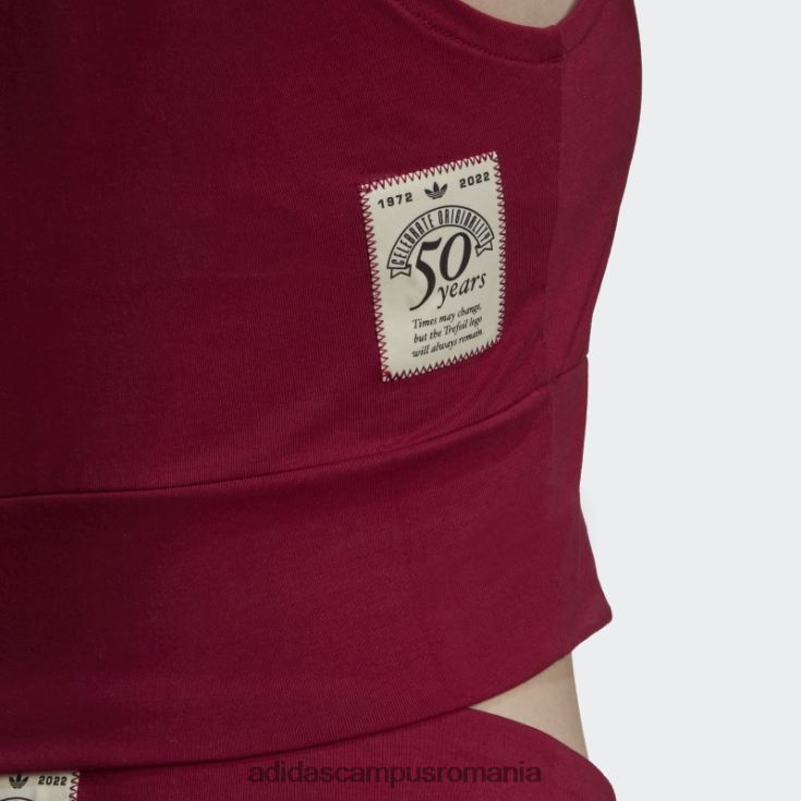 adidas campus romania vesta crop burgundy fashion originals clasa 72 femei Burgundia J266N210793