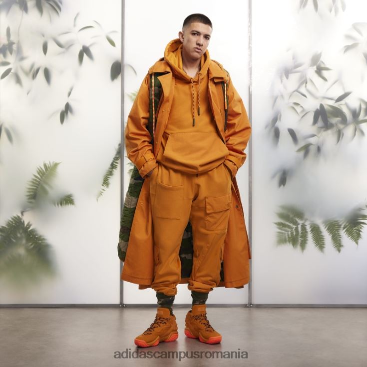 adidas campus romania palton portocaliu două-în-unu din twill cu glugă (toate genurile) femei focus portocaliu J266N29779