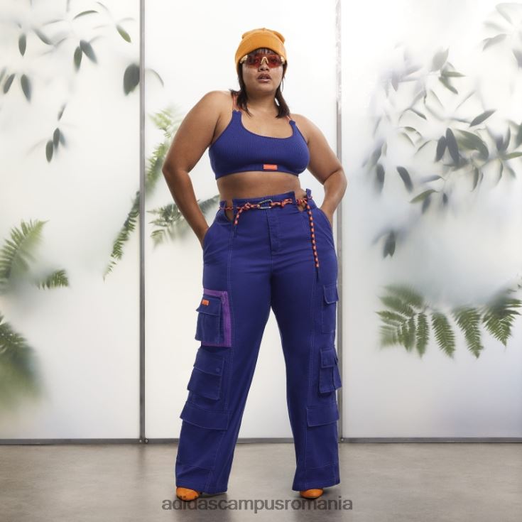 adidas campus romania pantaloni cargo din twill (plus mărime) indigo femei indigo J266N210286