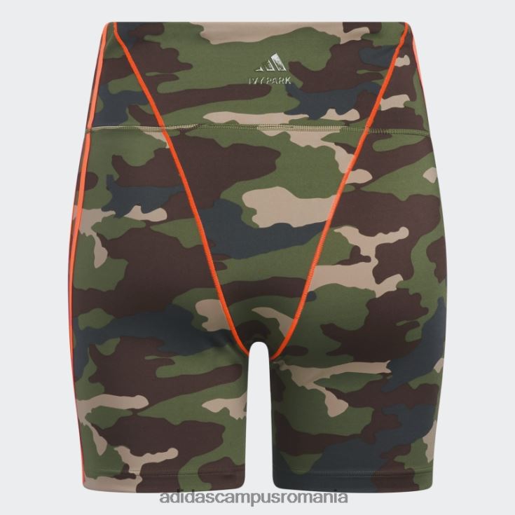 adidas campus romania pantaloni scurți de bicicletă de 9 inci de culoare portocalie femei aop camo/orange J266N29455