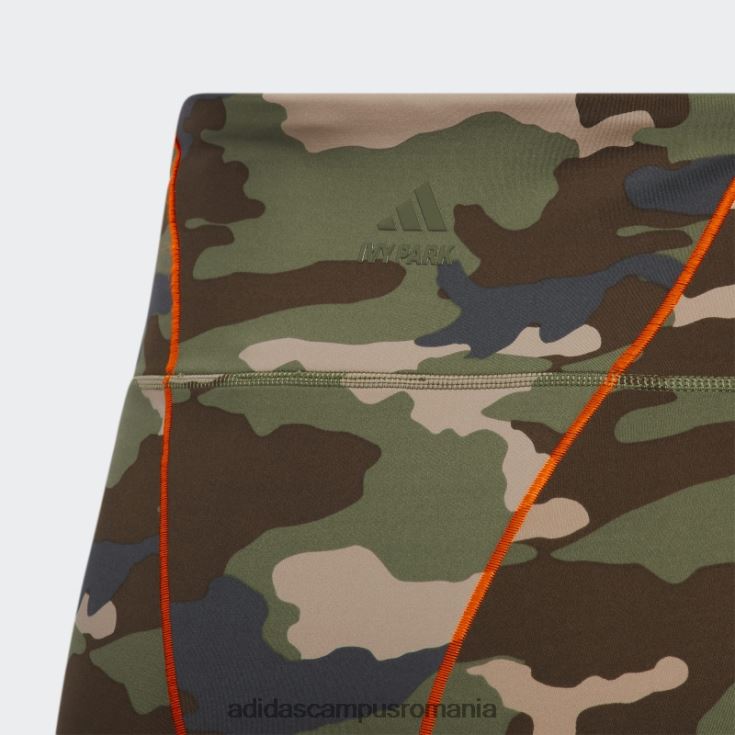 adidas campus romania pantaloni scurți de bicicletă de 9 inci de culoare portocalie femei aop camo/orange J266N29455