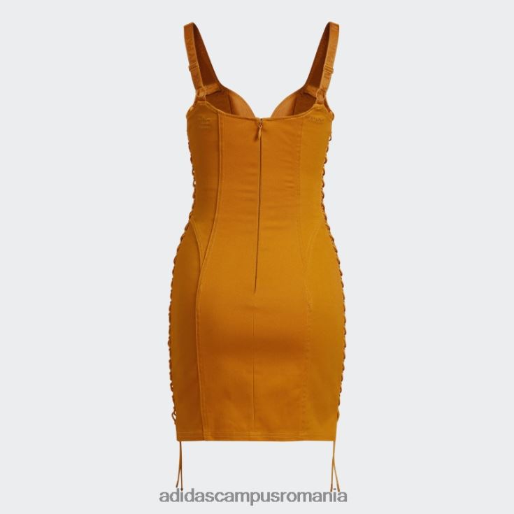 adidas campus romania rochie mini din twill portocaliu focus femei focus portocaliu J266N216451