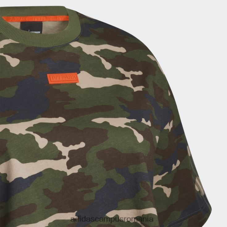 adidas campus romania tricou crop (mărime plus) imprimeu camo femei imprimeu camo J266N210148