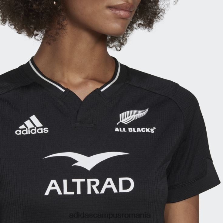 adidas campus romania all blacks rugby replica home tricou negru femei alb negru J266N22431