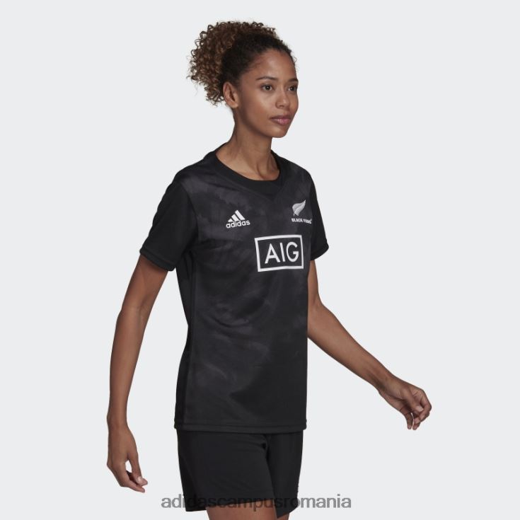 adidas campus romania fashion black ferns rugby primeblue replica tricou home negru femei negru J266N23224
