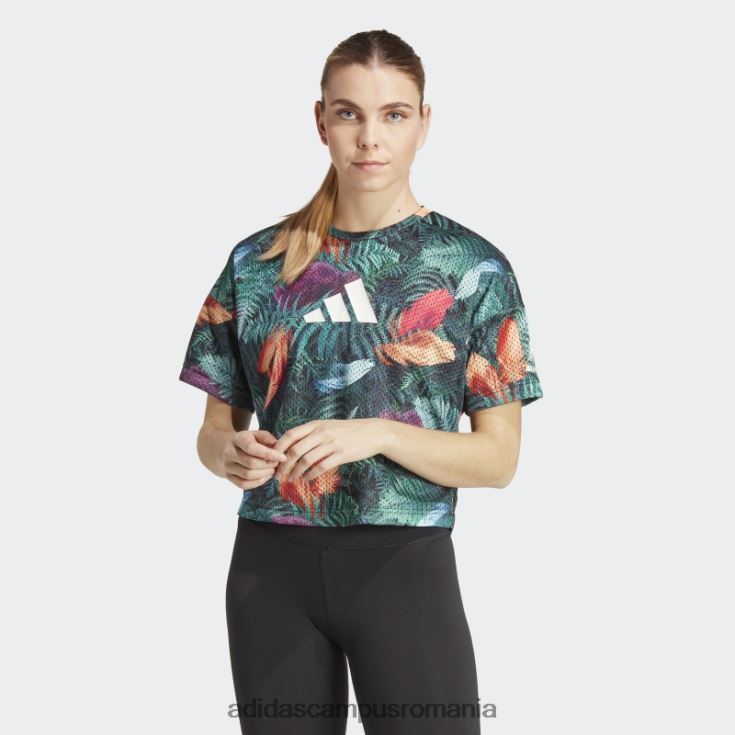 adidas campus romania tricou crop negru all blacks rugby lifestyle femei negru/multicolor J266N217237