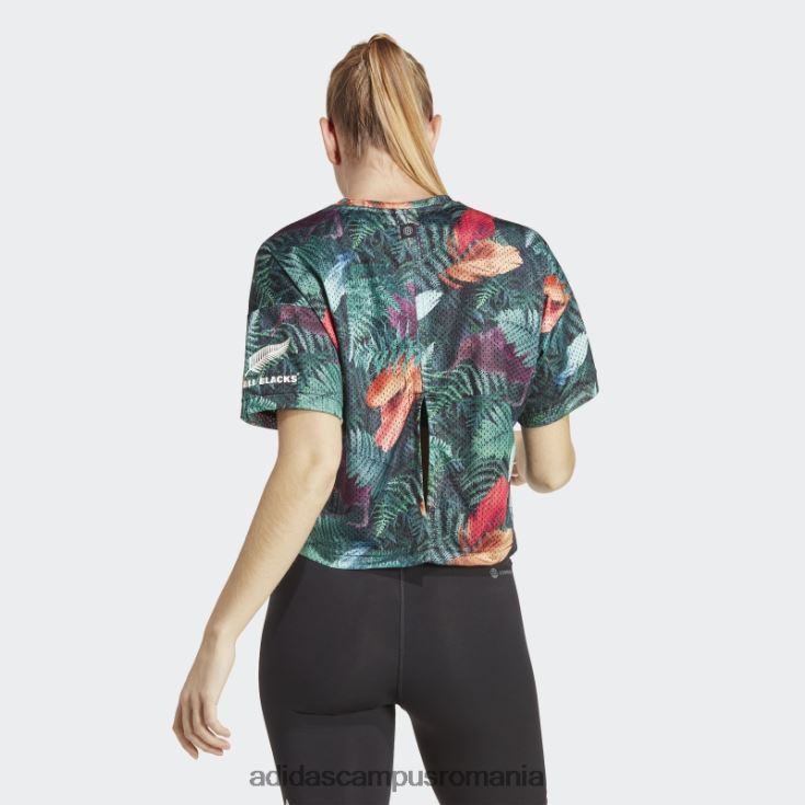 adidas campus romania tricou crop negru all blacks rugby lifestyle femei negru/multicolor J266N217237