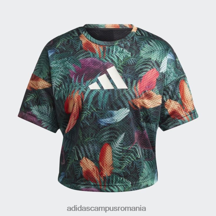 adidas campus romania tricou crop negru all blacks rugby lifestyle femei negru/multicolor J266N217237