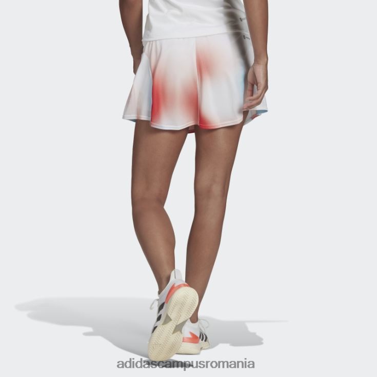 adidas campus romania fustă de meci cu imprimeu tenis melbourne alb femei alb/negru/rosu J266N22732