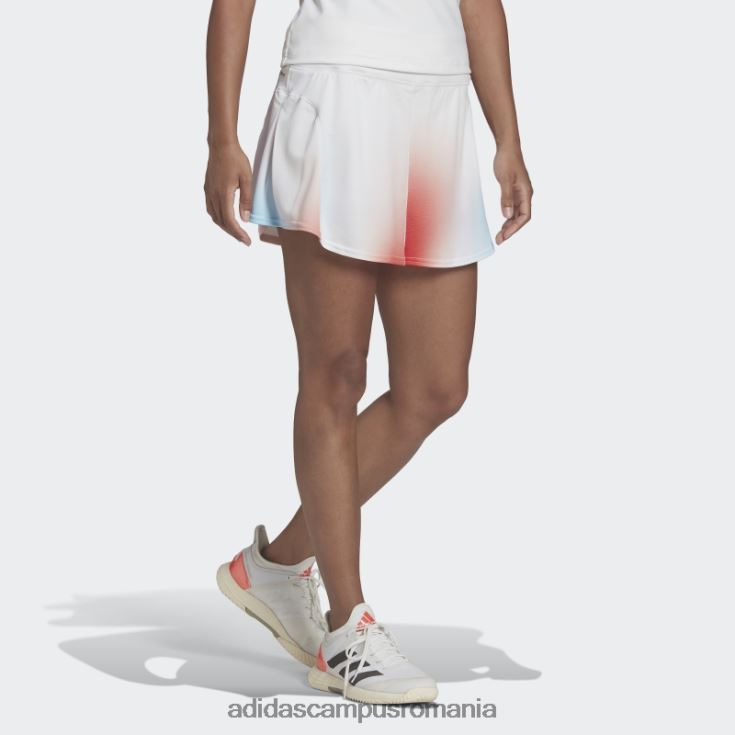 adidas campus romania fustă de meci cu imprimeu tenis melbourne alb femei alb/negru/rosu J266N22732