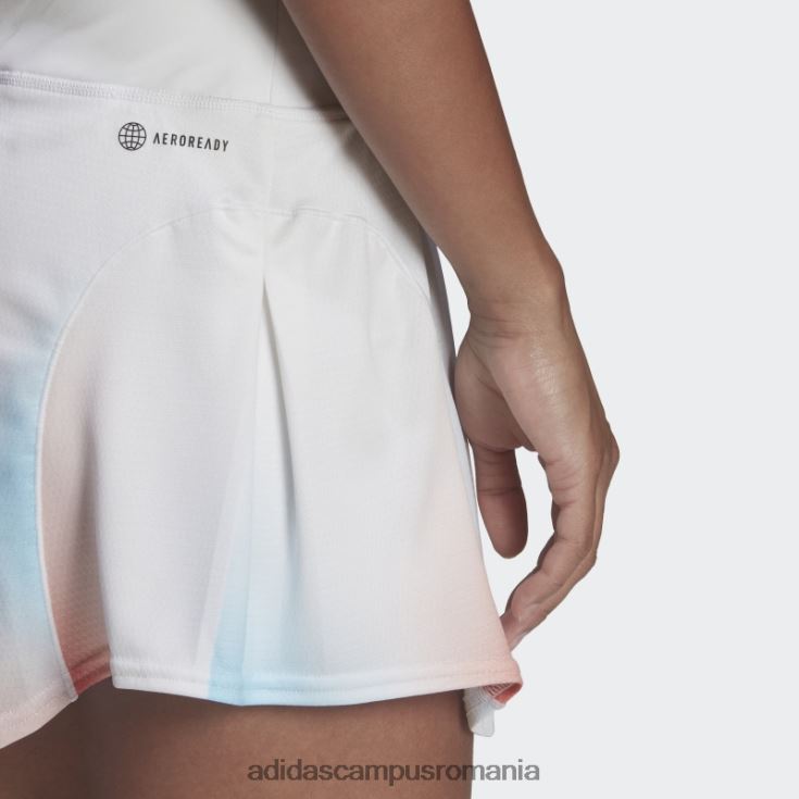 adidas campus romania fustă de meci cu imprimeu tenis melbourne alb femei alb/negru/rosu J266N22732
