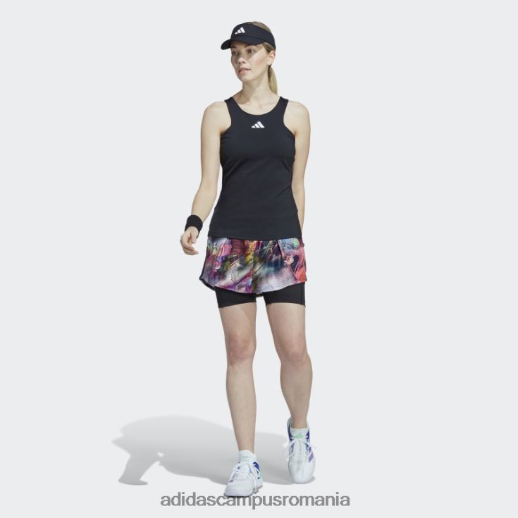 adidas campus romania fustă de tenis melbourne neagră femei multicolor/negru J266N29920