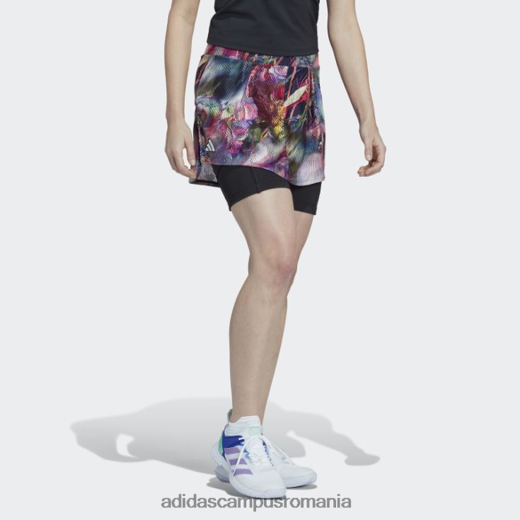 adidas campus romania fustă tenis melbourne neagră femei multicolor/negru J266N22262