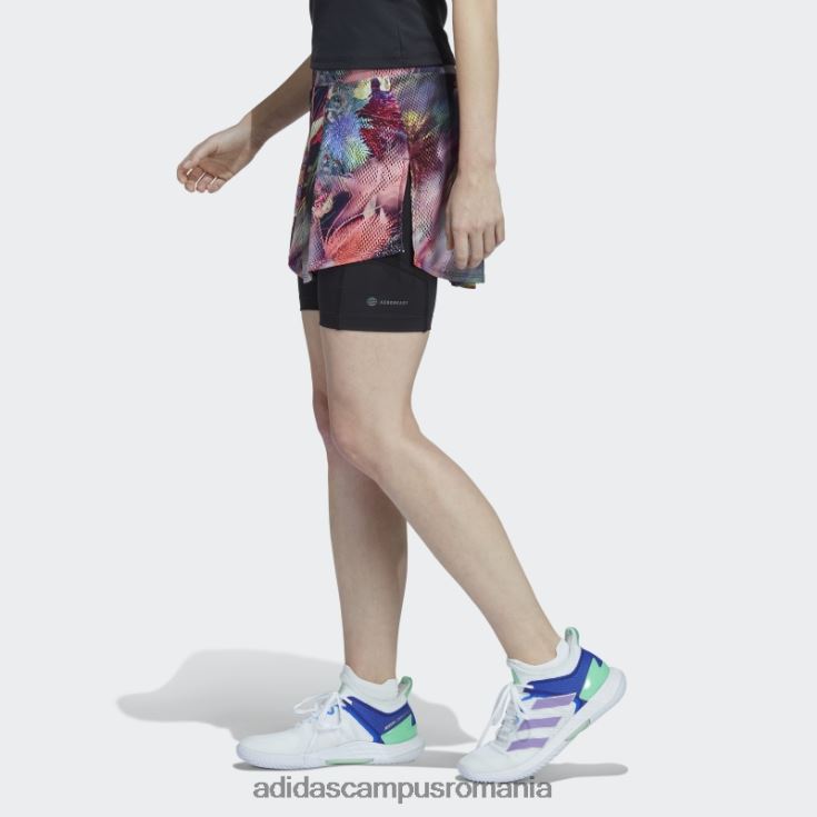 adidas campus romania fustă tenis melbourne neagră femei multicolor/negru J266N22262