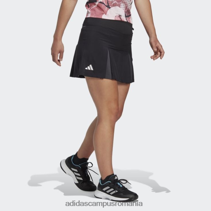 adidas campus romania fusta neagra cu pliuri de tenis club femei negru J266N217014