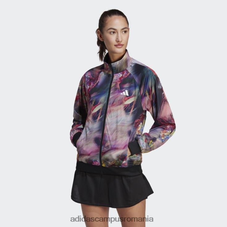 adidas campus romania jachetă tenis melbourne neagră femei negru/multicolor J266N216627