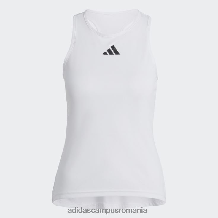 adidas campus romania maiou alb de tenis club femei alb J266N217213