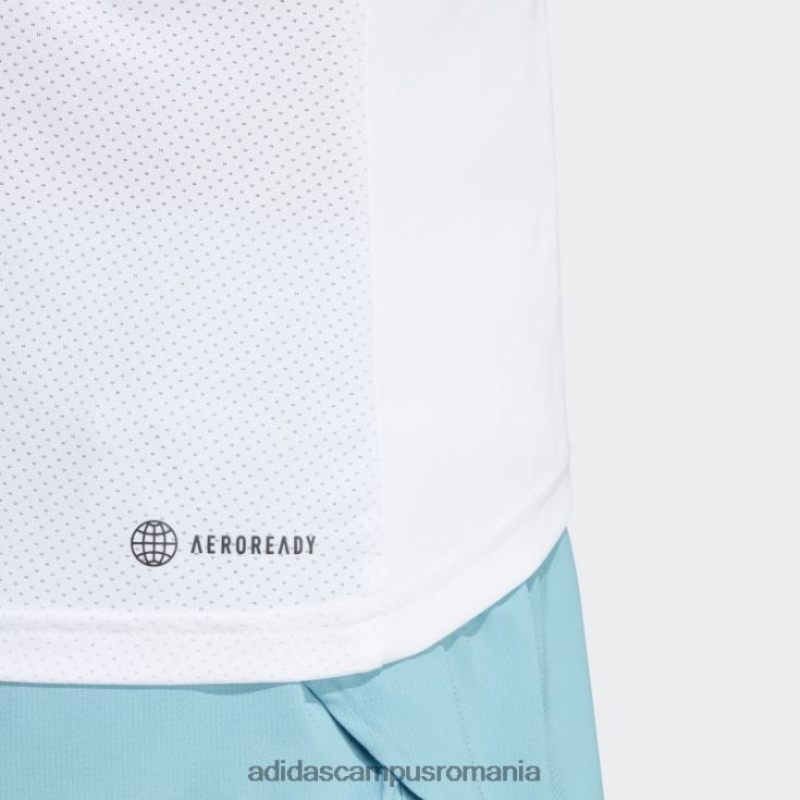 adidas campus romania maiou alb de tenis club femei alb J266N217213